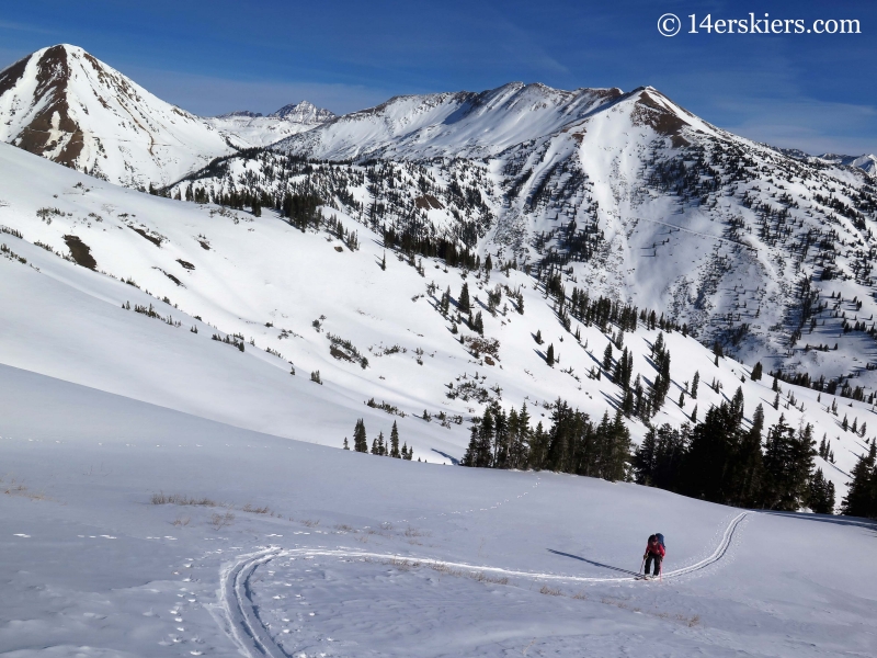 Alex Riedman skinning in the Crested Butte backcountry