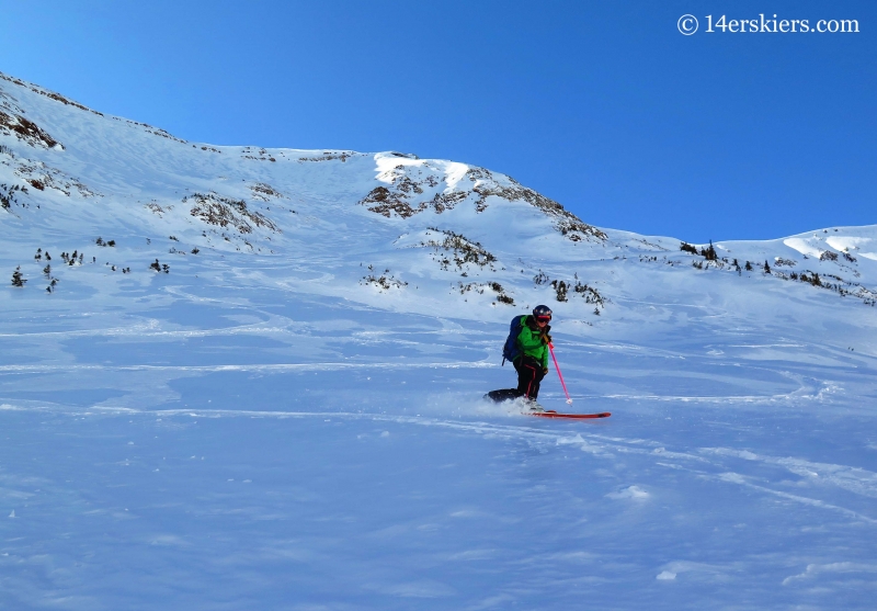 Alex Riedman backcountry skiing in Crested Butte.