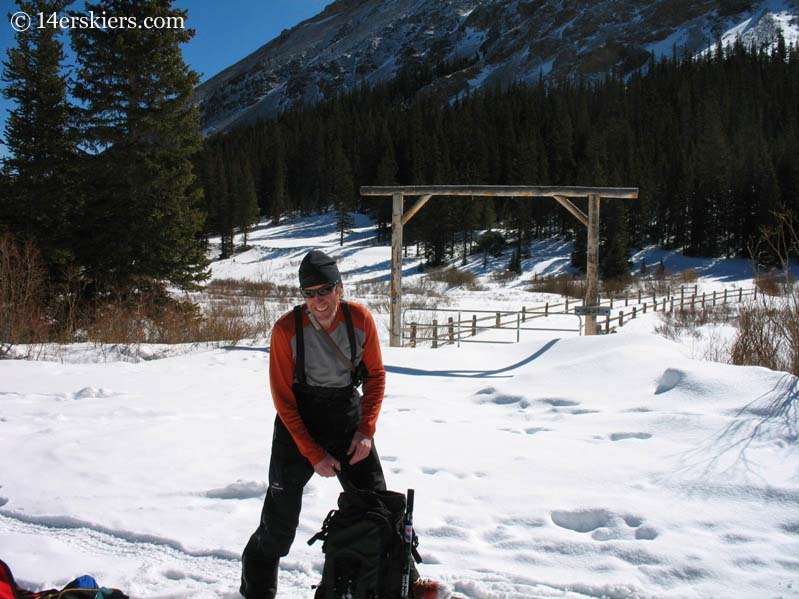 Getting ready for backcountry skiin on Mount Sherman.  