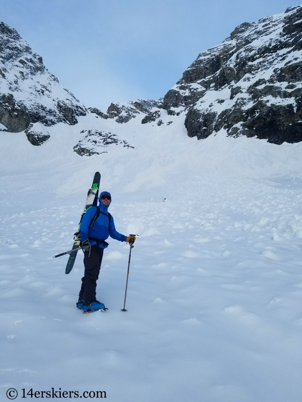 Backcountry skiing Mt. Moran Skillet