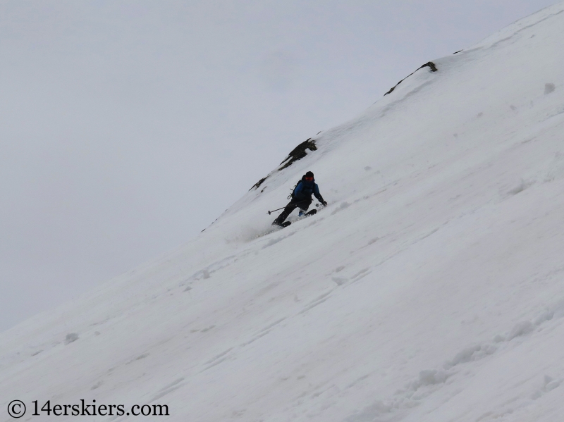 Backcountry skiing Mt. Moran Skillet