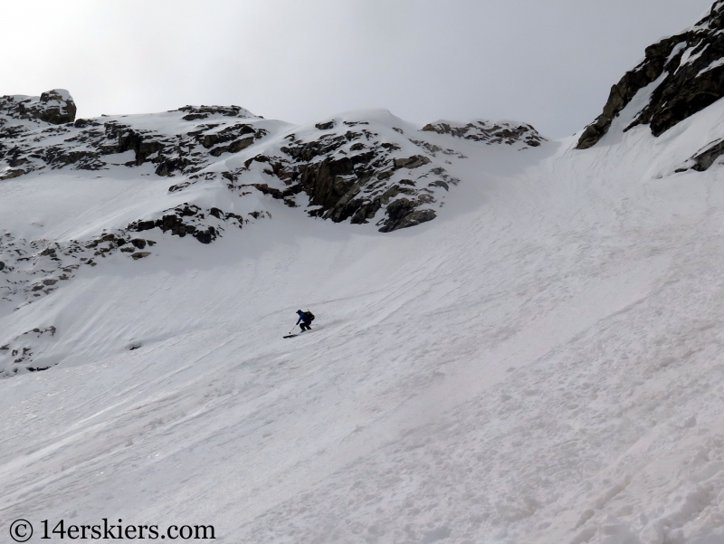 Backcountry skiing Mt. Moran Skillet