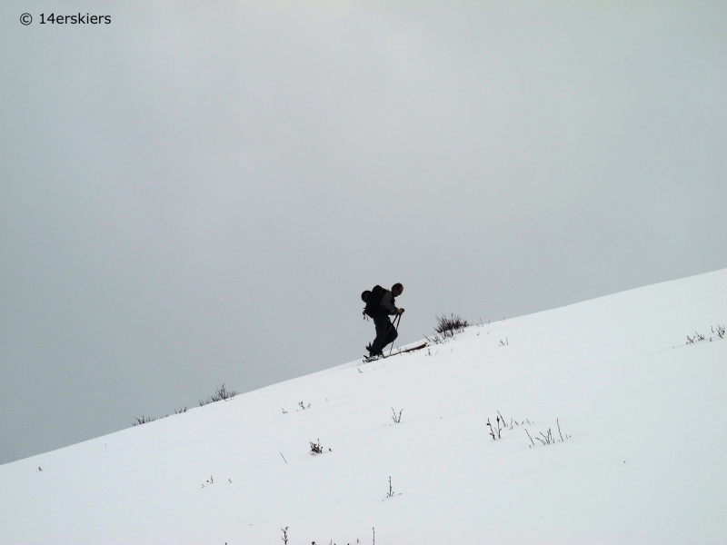 Backcountry skiing in November in Crested Butte.