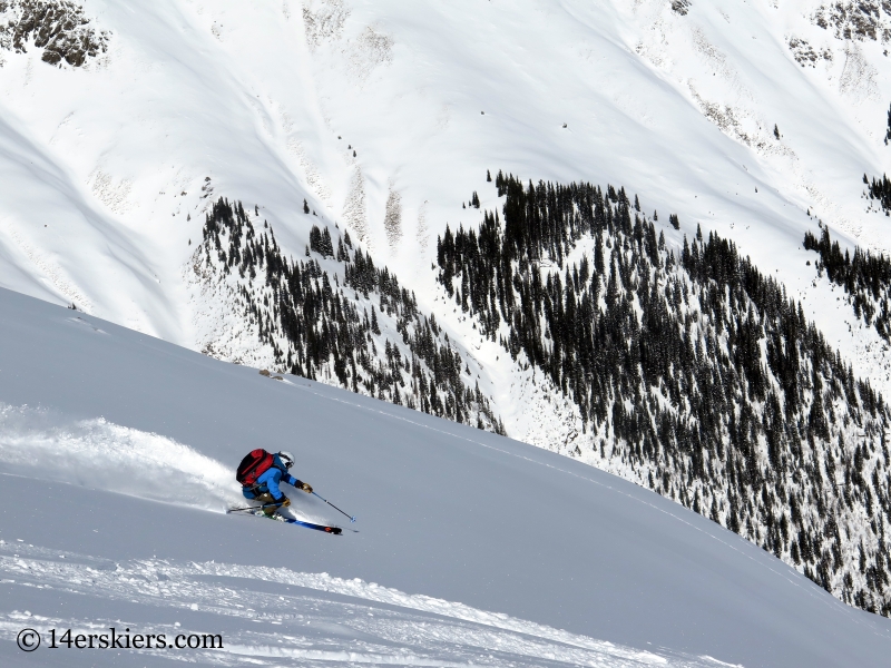 Frank Konsella backcountry skiing on Red Mountain Pass.