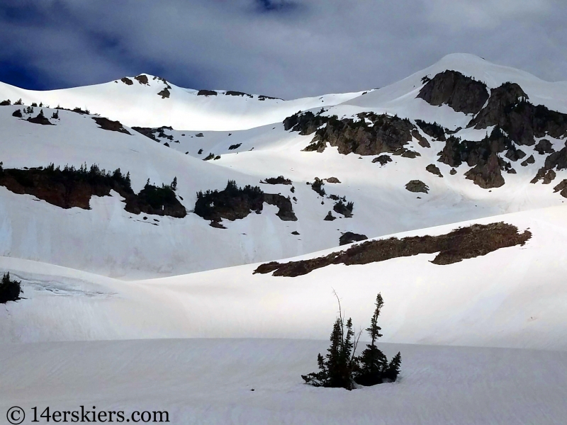 Backcountry skiing Mount Richmond near Crested Butte, CO.