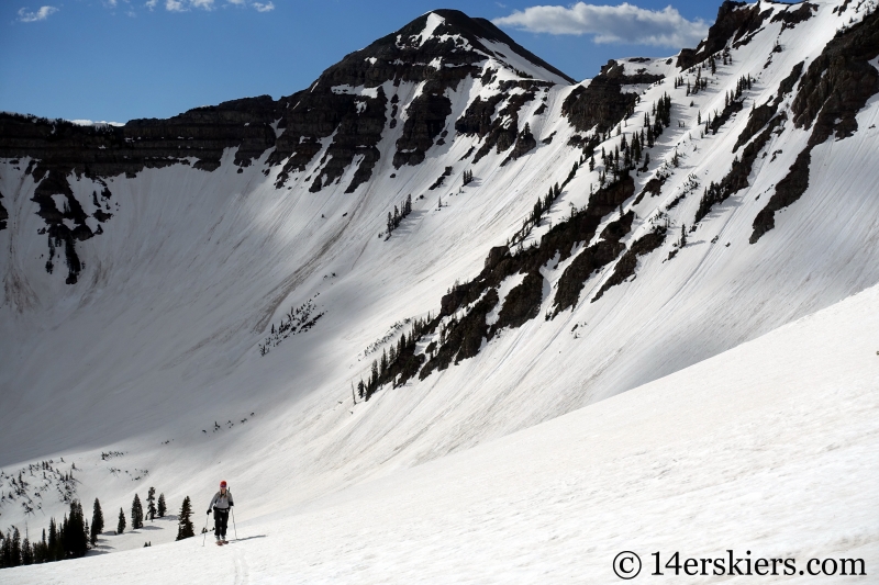 Backcountry skiing Mount Richmond near Crested Butte, CO.