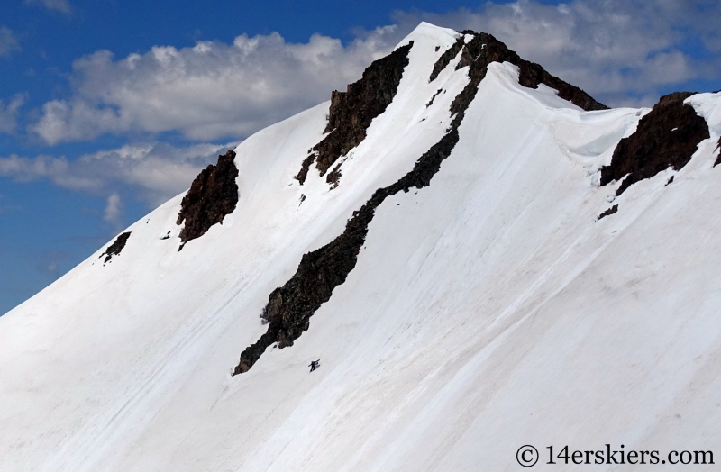 Backcountry skiing Mount Richmond near Crested Butte, CO.