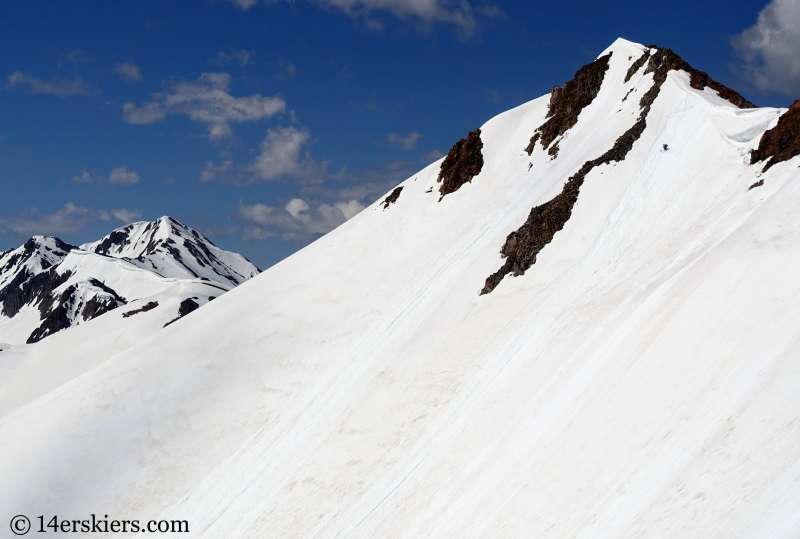 Backcountry skiing Mount Richmond near Crested Butte, CO.