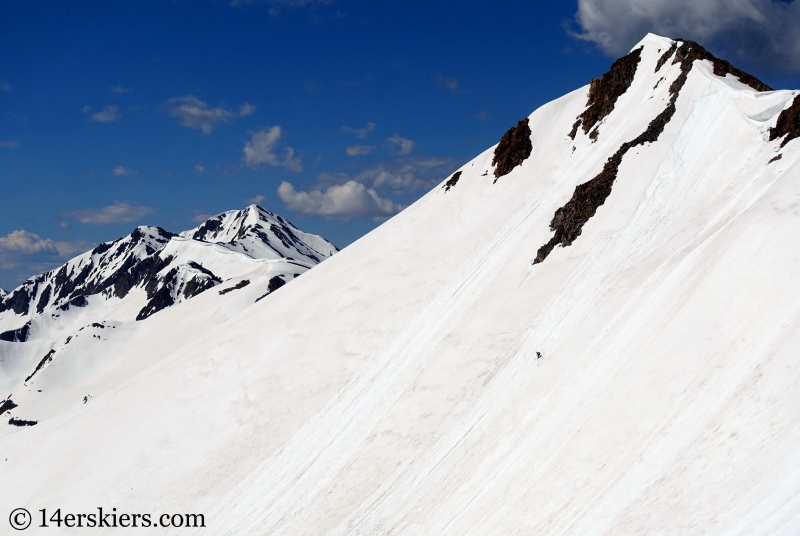 Backcountry skiing Mount Richmond near Crested Butte, CO.