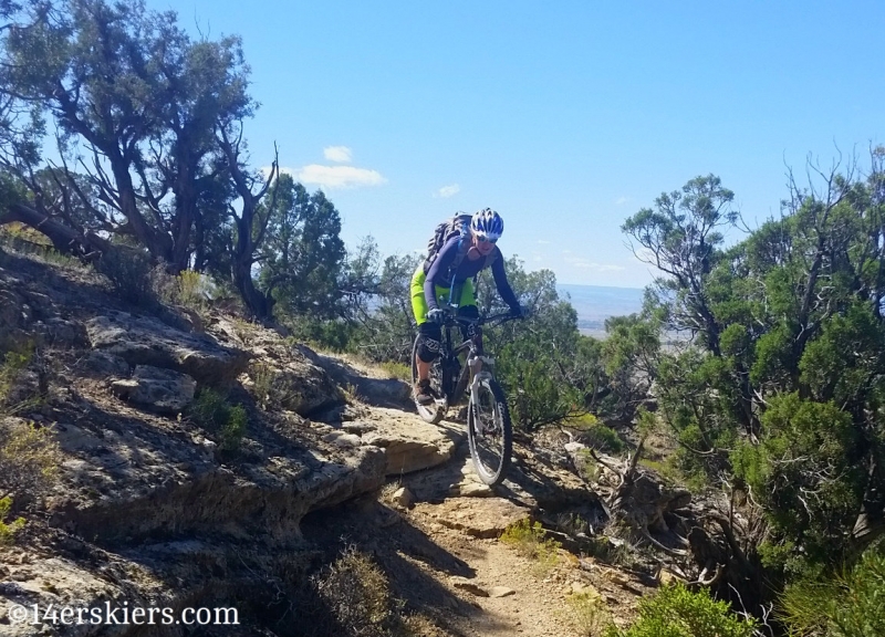 Natalie Moran mountain biking Sidewinder Trail.