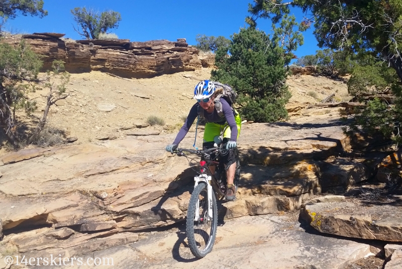 Natalie Moran mountain biking Sidewinder Trail.