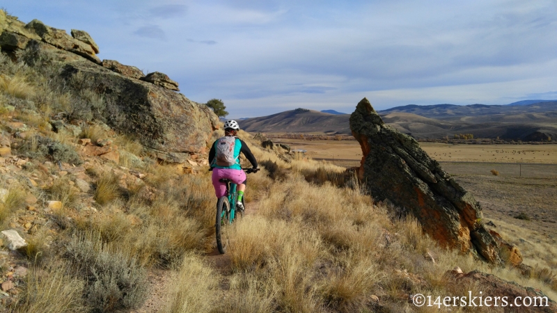 Mountain biking the Contour Trail near Gunnison, CO.