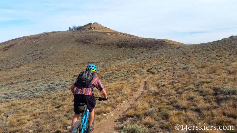 Mountain biking Signal Peak near Gunnison, CO.