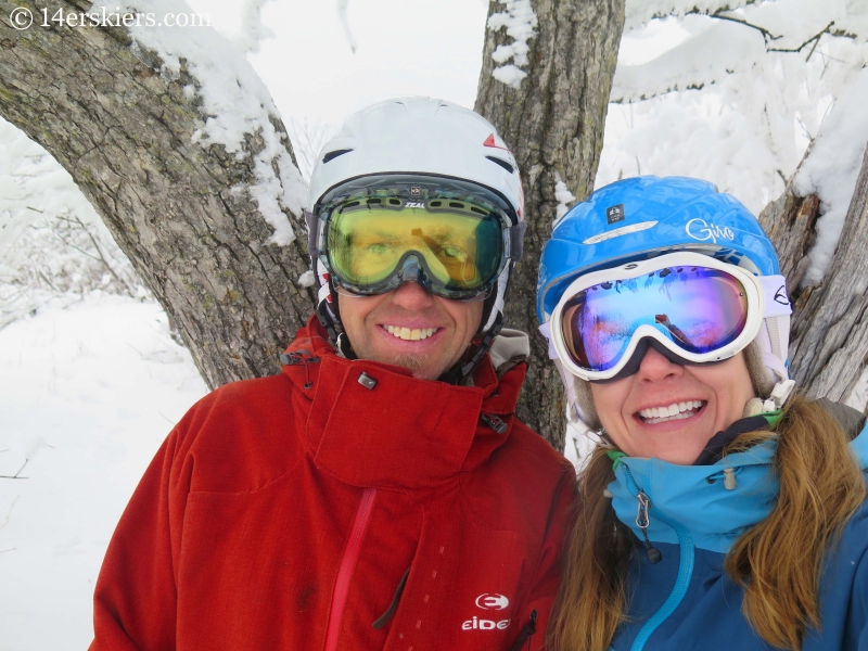 Frank & Brittany Konsella skiing in YongPyong, South Korea. 