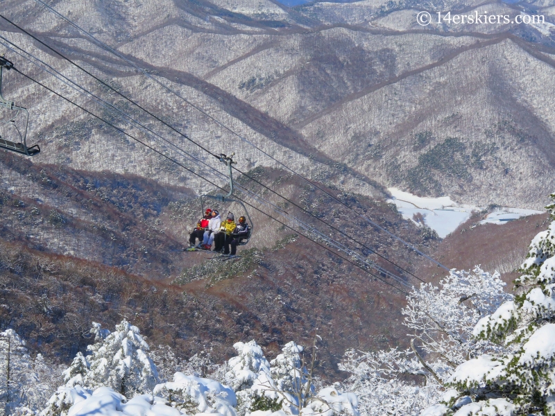 Rainbow chair at YongPyong ski resort.