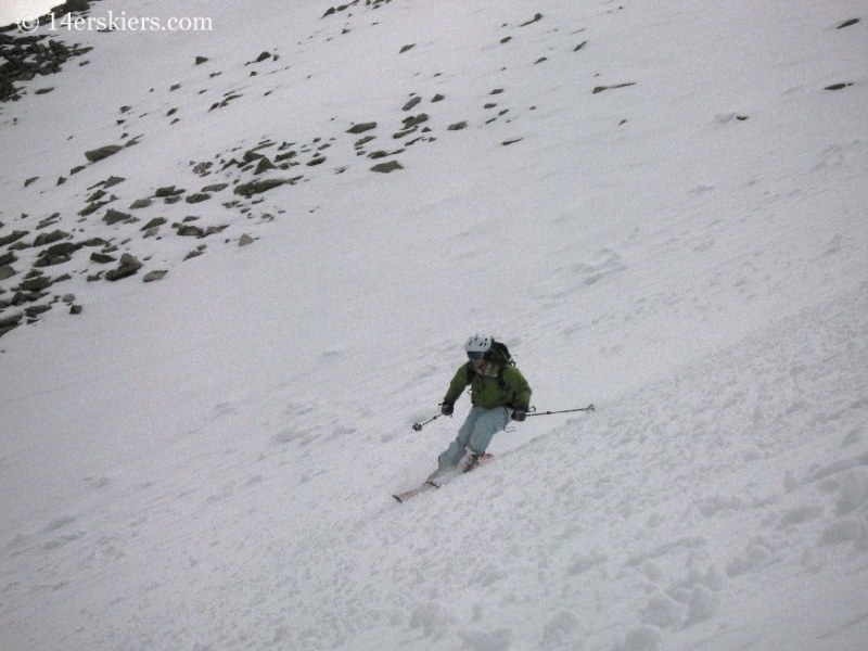 Brittany Walker Konsella backcountry skiing on Tabeguache.