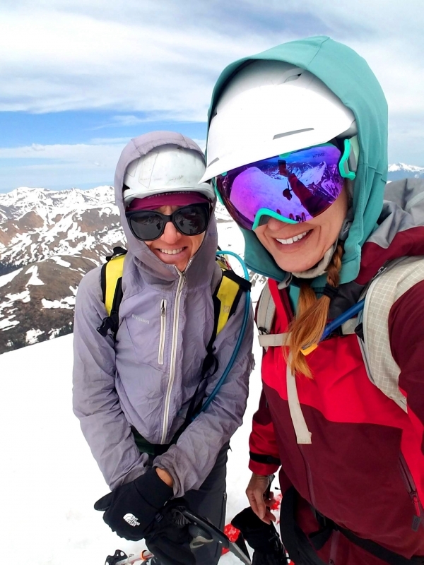 Backcountry skiing the Emperor Couloir on Torreys Peak