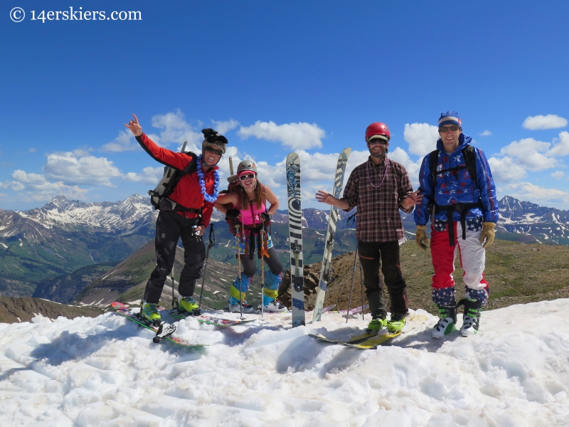 ready to ski from near top of Treasury