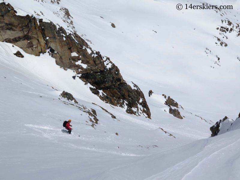 Matt Kamper backcountry skiing on Mount Tweto