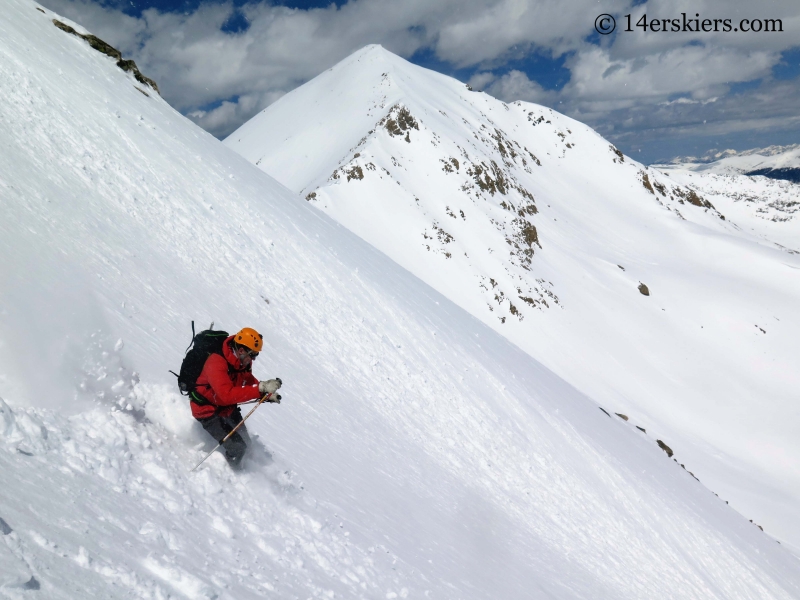 Matt Kamper backcountry skiing on Mount Tweto.