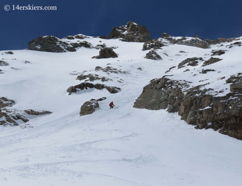 Matt Kamper backcountry skiing on Mount Tweto.