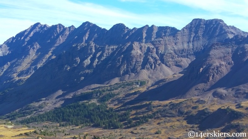 Pyramid Massif seen from West Maroon Pass.