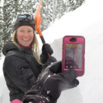 Using the Avanet App while performing an extended column test while backcountry skiing.