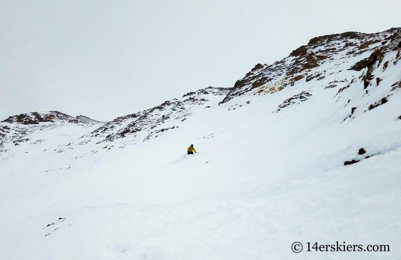 Backcountry skiing on College Bowl.