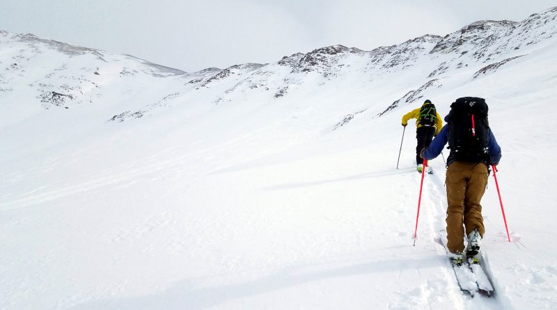 Backcountry skiing College Bowl on Mount Baldy near Crested Butte, Colorado.