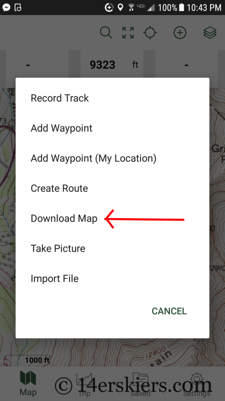 Using Gaia GPS App for backcountry skiing