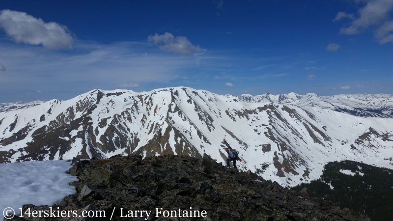 Backcountry skiing Mount Guyot